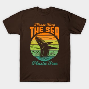 Please Keep the Sea Plastic Free - Save The Whales T-Shirt